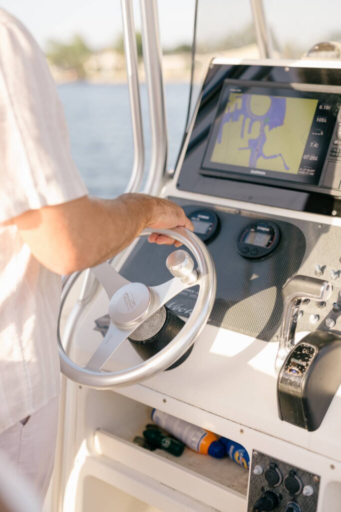 boat engagement session in St. Petersburg florida